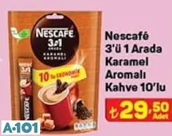 NESCAFE 3'Ü 1 ARADA KARAMEL AROMALI KAHVE 10'LU